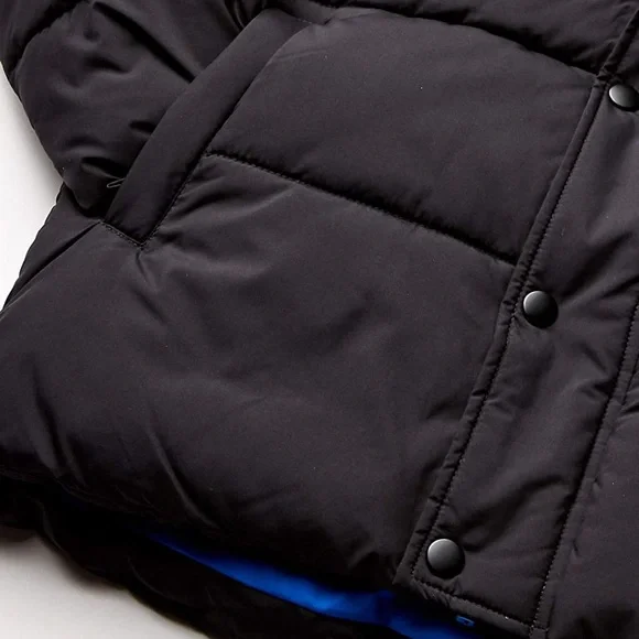 Toddler 2T puffer quilted jacket hooded black - Picture 3 of 3